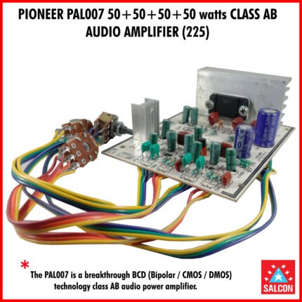 PIONEER PAL007 50+50+50+50 watts CLASS AB Audio amp.  (225)