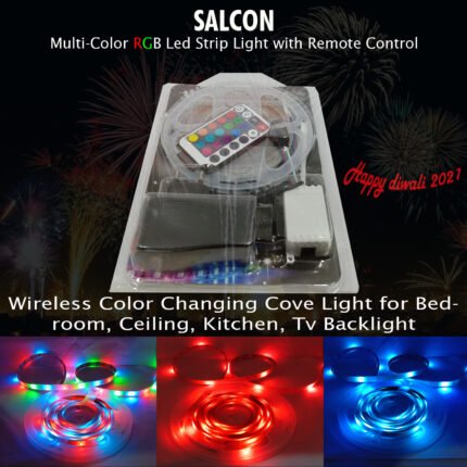SALCON  indoor Multi-Color RGB Led Strip Light with Remote Control (271)