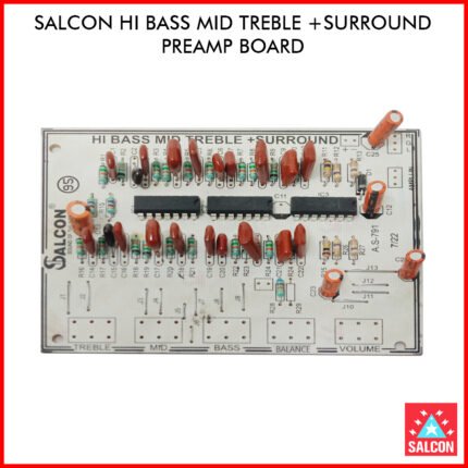 Salcon Hi-Fi Bass Mid Treble & Surround Preamp Board (318) Hyper Surround Series- 2022