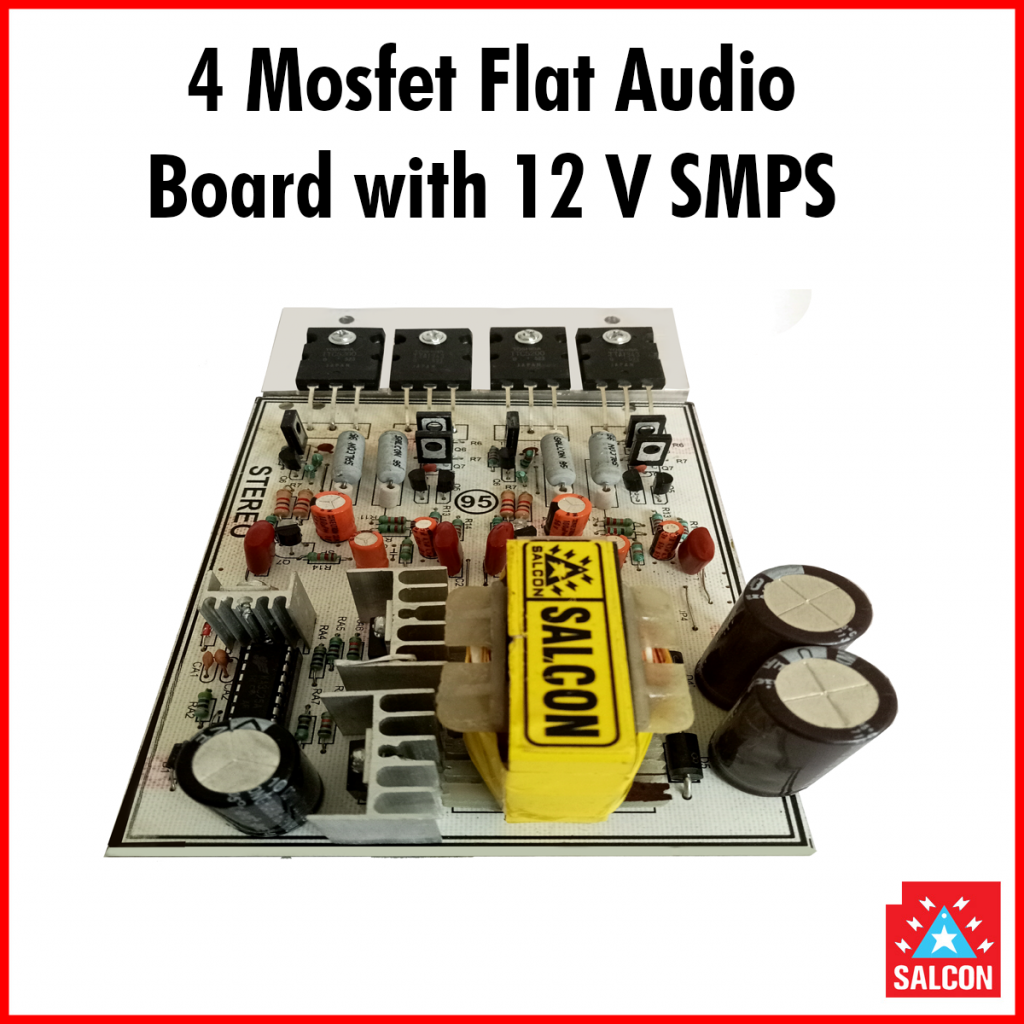 4 Mosfet Flat Audio Board with 12 V SMPS